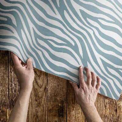 Tapis vinyle rectangulaire Vagues en bleu pastel