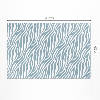 Tapis vinyle rectangulaire Vagues en bleu pastel