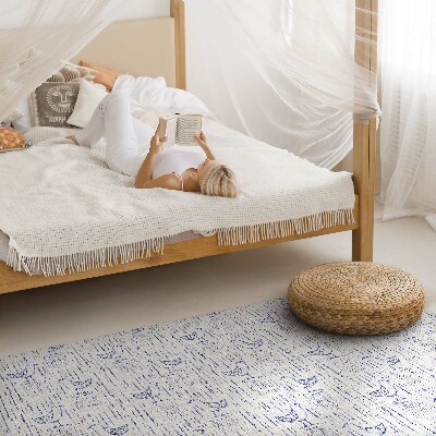 Tapis vinyle Motif bohème régulier et délicat d'oiseaux