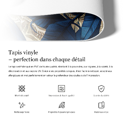 Tapis vinyle Motif bohème régulier et délicat d'oiseaux