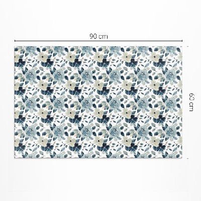 Tapis vinyle rectangulaire Motif floral régulier de fleurs peintes
