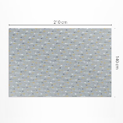 Tapis vinyle rectangulaire Motif délicat de flèches indiennes bohèmes