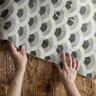 Tapis vinyle Motif régulier d'écailles de pierre et de marbre