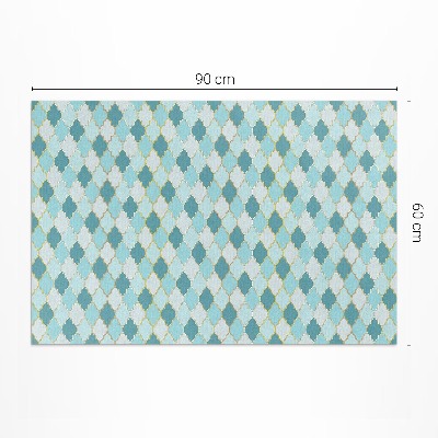Tapis vinyle rectangulaire Carreaux décoratifs en mosaïque bleue