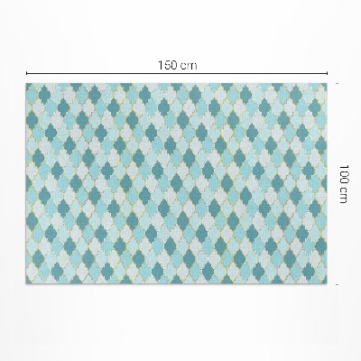 Tapis vinyle rectangulaire Carreaux décoratifs en mosaïque bleue