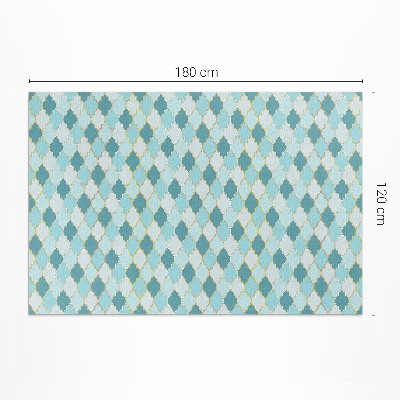 Tapis vinyle rectangulaire Carreaux décoratifs en mosaïque bleue