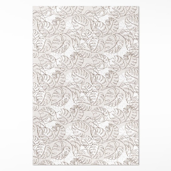 Tapis vinyle Feuilles de monstera boho minimalistes