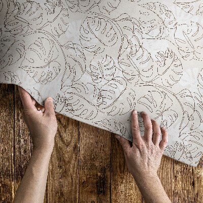 Tapis vinyle Feuilles de monstera boho minimalistes
