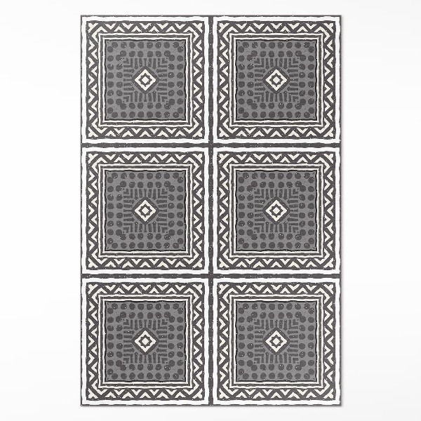Tapis vinyle rectangulaire Carreaux à motifs anciens
