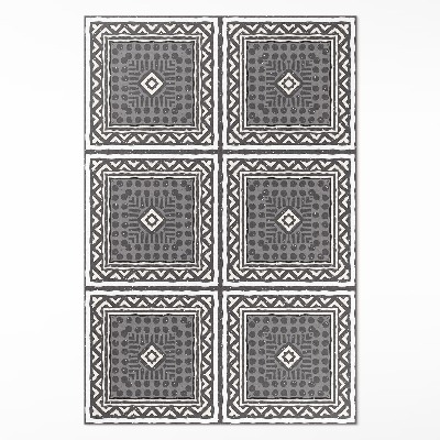 Tapis vinyle rectangulaire Carreaux à motifs anciens
