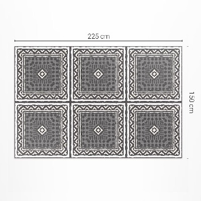 Tapis vinyle rectangulaire Carreaux à motifs anciens