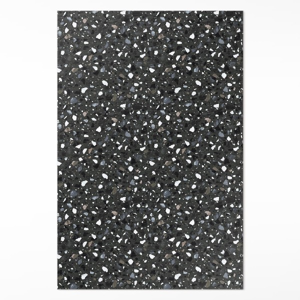 Tapis vinyle rectangulaire Pierre décorative en grès foncé