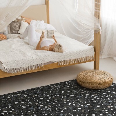 Tapis vinyle rectangulaire Pierre décorative en grès foncé