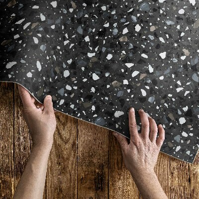 Tapis vinyle rectangulaire Pierre décorative en grès foncé