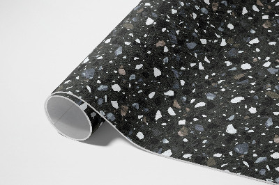 Tapis vinyle rectangulaire Pierre décorative en grès foncé