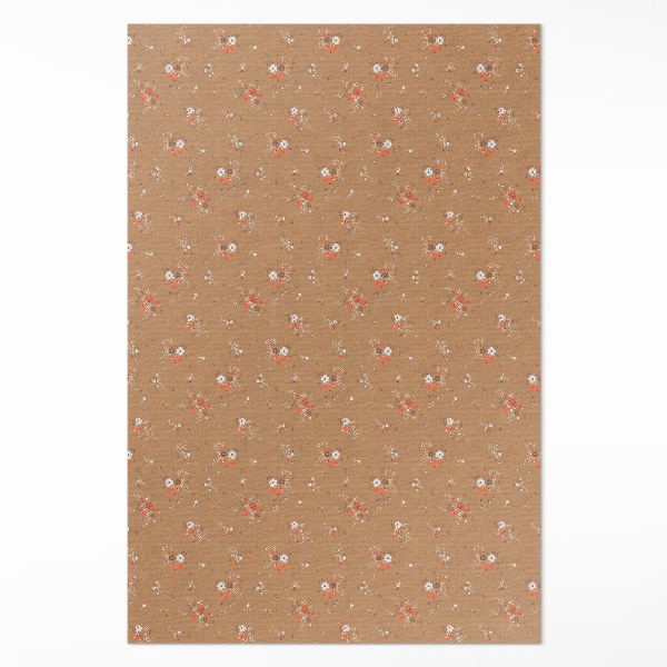Tapis vinyle Petites fleurs sauvages, style bohème vintage