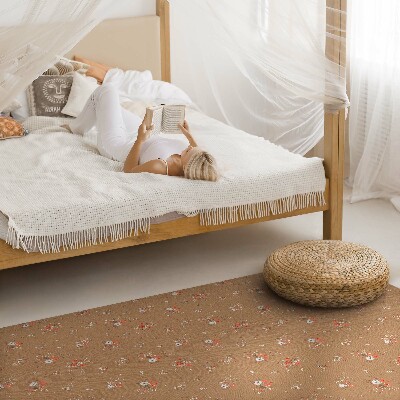 Tapis vinyle Petites fleurs sauvages, style bohème vintage