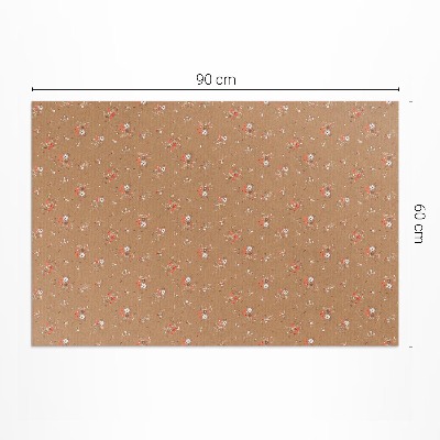 Tapis vinyle Petites fleurs sauvages, style bohème vintage