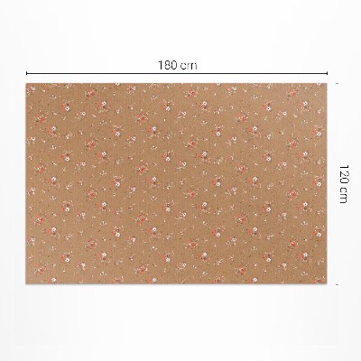 Tapis vinyle Petites fleurs sauvages, style bohème vintage