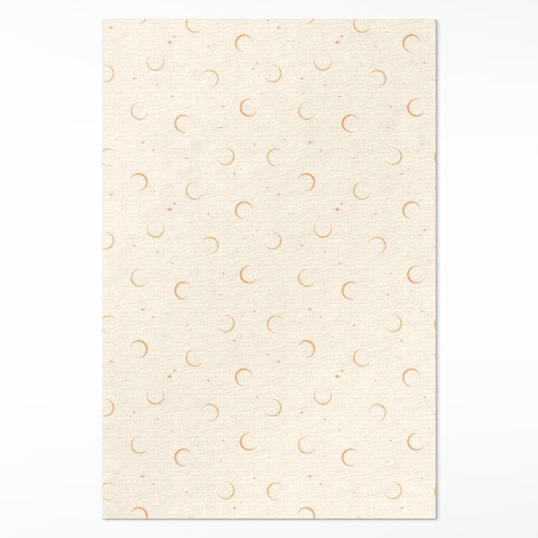 Tapis vinyle rectangulaire Espace bohème avec de petites lunes et étoiles