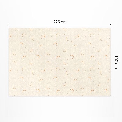 Tapis vinyle rectangulaire Espace bohème avec de petites lunes et étoiles