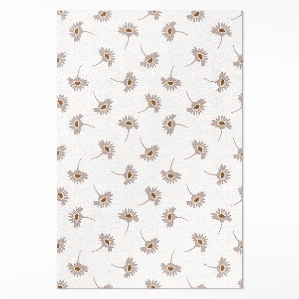 Tapis vinyle Délicates fleurs de marguerite bohème