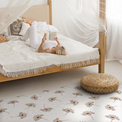 Tapis vinyle Délicates fleurs de marguerite bohème