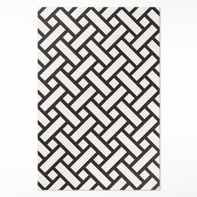 Tapis vinyle rectangulaire Illustration simple de tissage d'osier