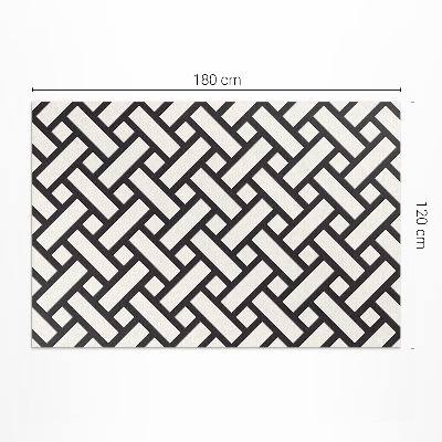 Tapis vinyle rectangulaire Illustration simple de tissage d'osier