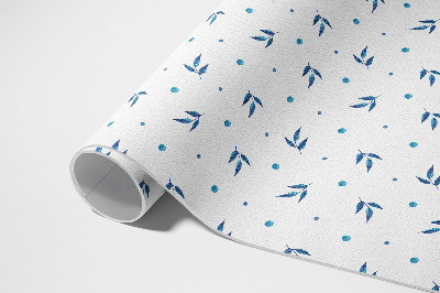 Tapis vinyle rectangulaire Aquarelle bohème à petites feuilles et points