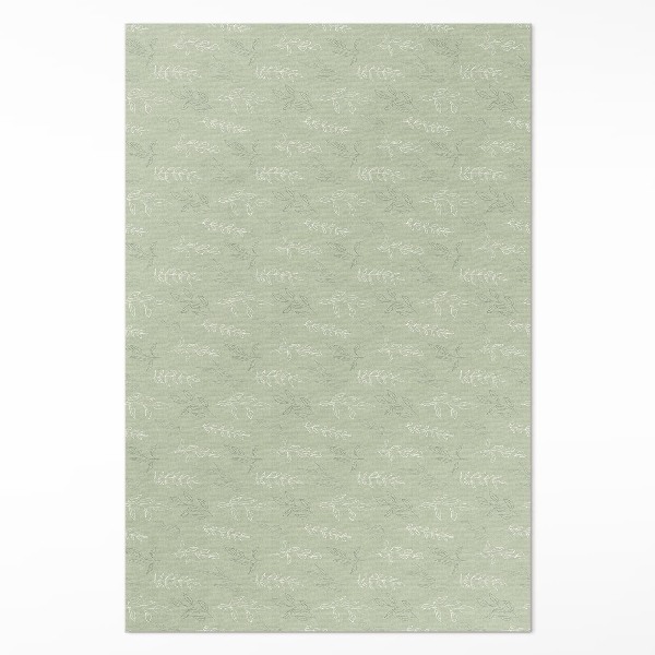 Tapis vinyle rectangulaire Brindilles de feuilles subtiles de style bohème