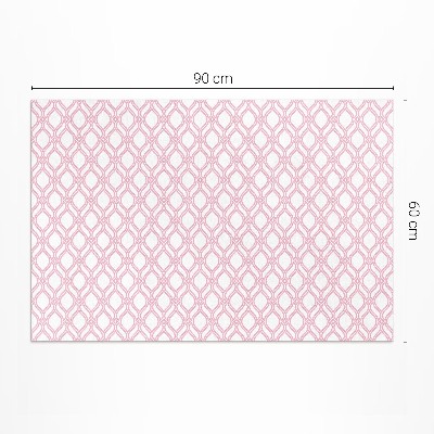 Tapis vinyle Petite mosaïque tressée rose poudré