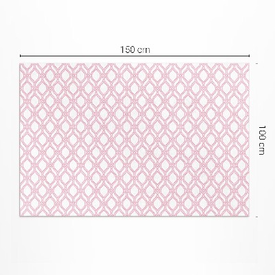 Tapis vinyle Petite mosaïque tressée rose poudré