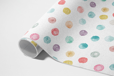 Tapis vinyle rectangulaire Points peints aquarelle bohème