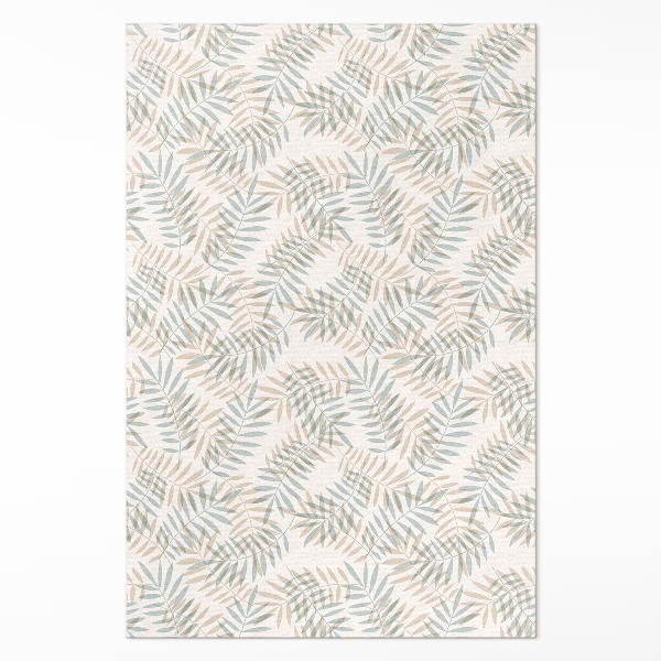 Tapis vinyle rectangulaire Motif bohème délicat de feuilles tropicales