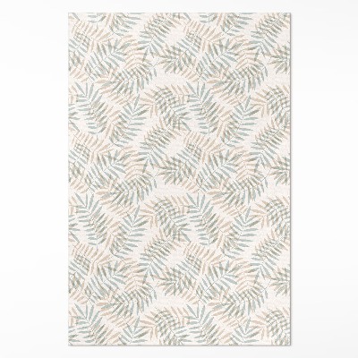 Tapis vinyle rectangulaire Motif bohème délicat de feuilles tropicales