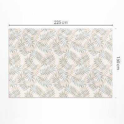 Tapis vinyle rectangulaire Motif bohème délicat de feuilles tropicales