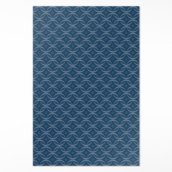 Tapis vinyle Chaîne régulière avec motif décoratif