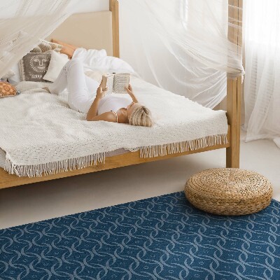 Tapis vinyle Chaîne régulière avec motif décoratif