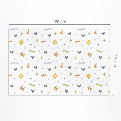 Tapis vinyle Icônes et formes pastel de style bohème