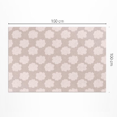 Tapis vinyle rectangulaire Nuages peints aux couleurs pastel