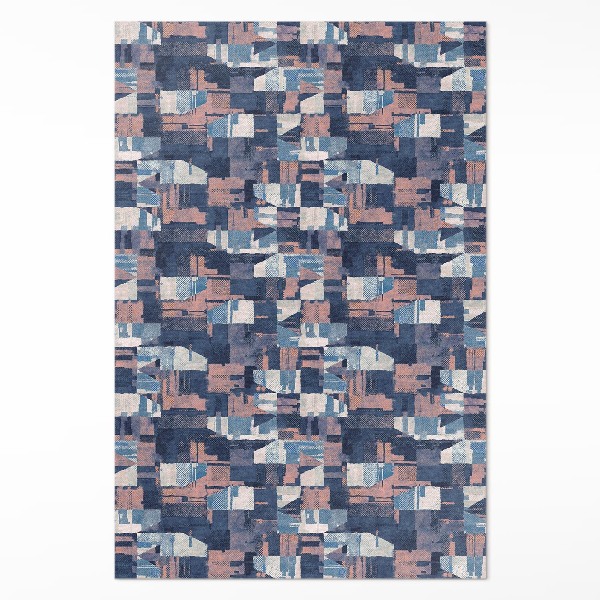Tapis vinyle rectangulaire Mosaïque abstraite de style rétro vintage