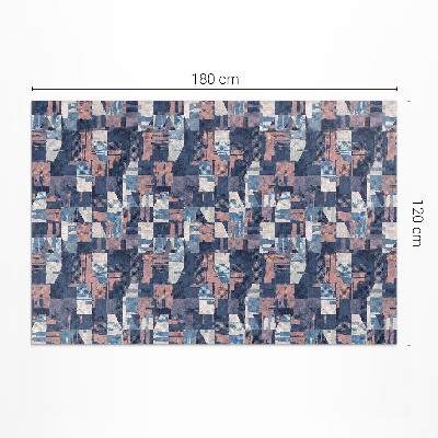 Tapis vinyle rectangulaire Mosaïque abstraite de style rétro vintage