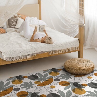 Tapis vinyle Illustration de feuilles et de formes bohèmes