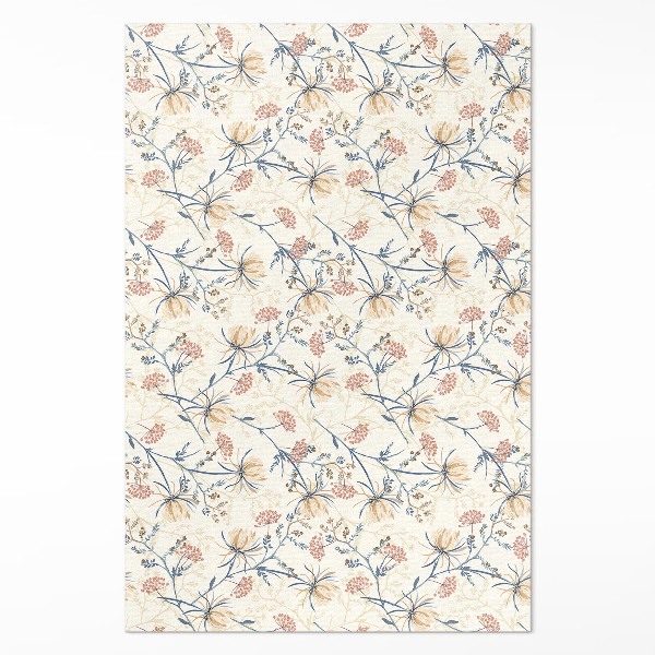 Tapis vinyle Motif bohème délicat de prairie fleurie