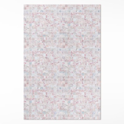 Tapis vinyle rectangulaire Petits carreaux de mosaïque en pierre