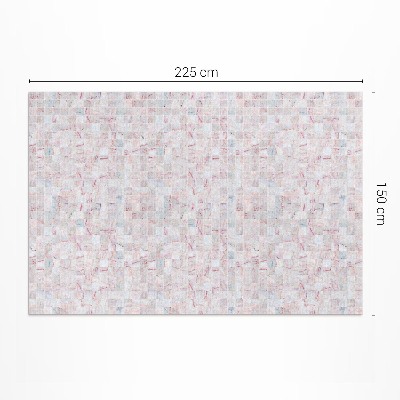 Tapis vinyle rectangulaire Petits carreaux de mosaïque en pierre