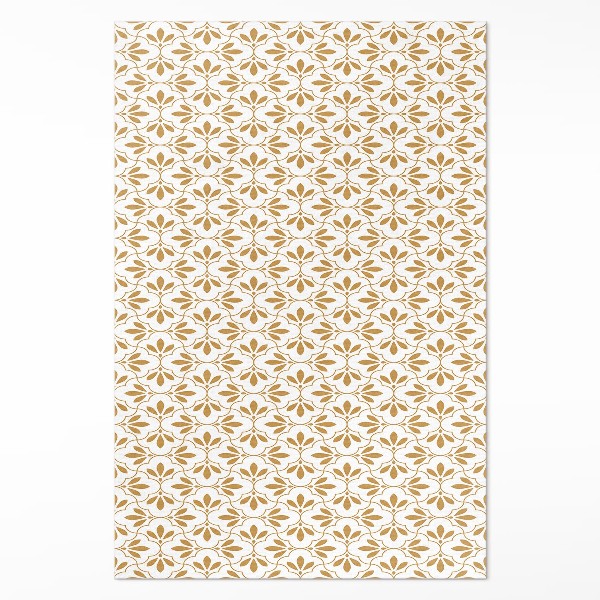 Tapis vinyle rectangulaire Feuilles décoratives, motif régulier