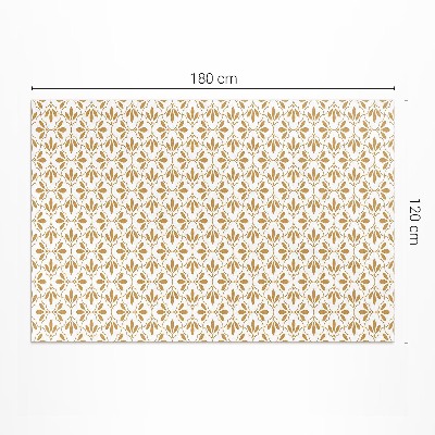 Tapis vinyle rectangulaire Feuilles décoratives, motif régulier