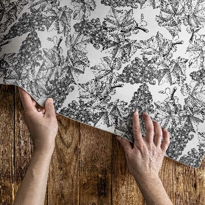 Tapis vinyle Croquis de vigne vintage
